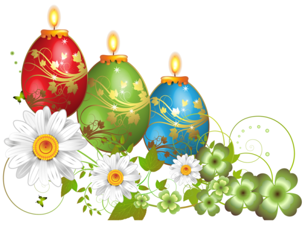 Пасхальные на прозрачном фоне