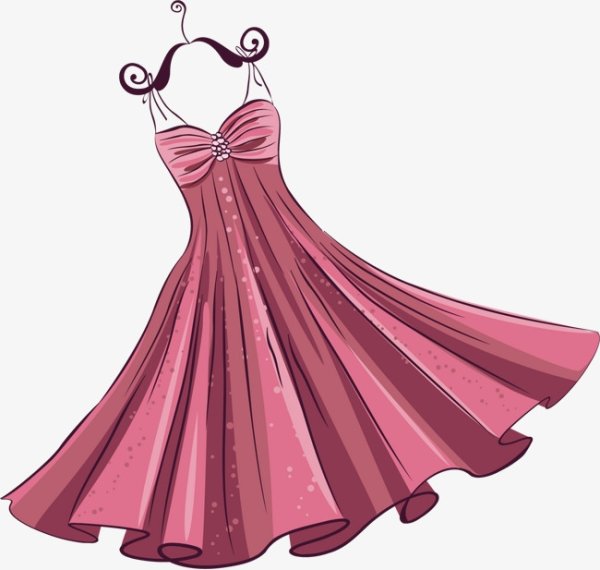 Розовое платье мультяшное