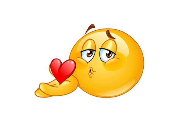 Целующий смайлик с сердечком