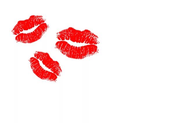 Поцелуй с надписью