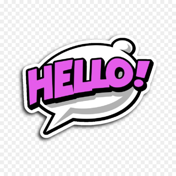 Стикер привет