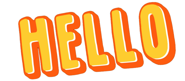 Надпись привет