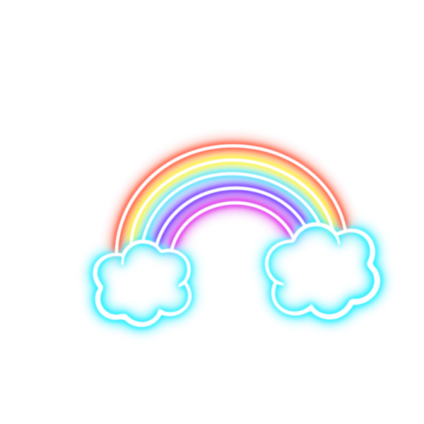 Неоновые облака без фона