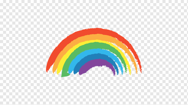 Радуга на белом фоне