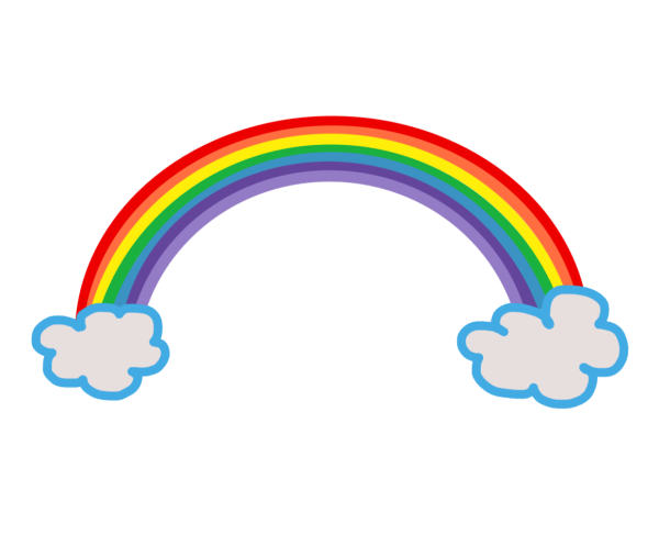 Радуга на прозрачном фоне для фотошопа