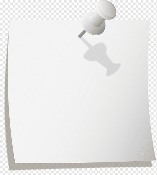 Лист бумаги на прозрачном фоне