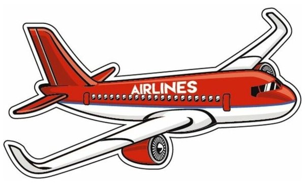 Наклейка - самолет