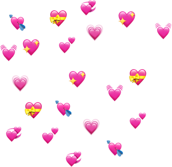 Сердечки вокруг без фона