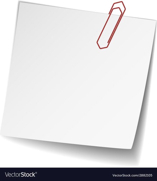 Листочек со скрепкой