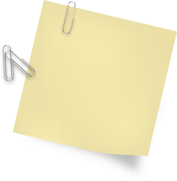 Листочек со скрепкой