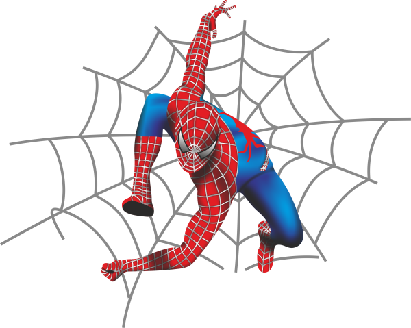 Человек паун на паутины