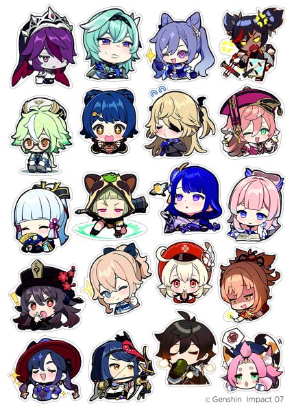 Наклейки Геншен ин пакт