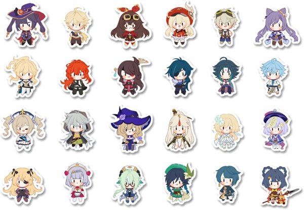 Стикеры Геншин Импакт Чиби