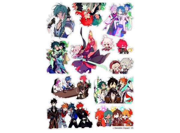 Наклейки с дионой Геншин Импакт