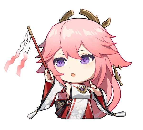 Яэ Мико Стикеры Чиби