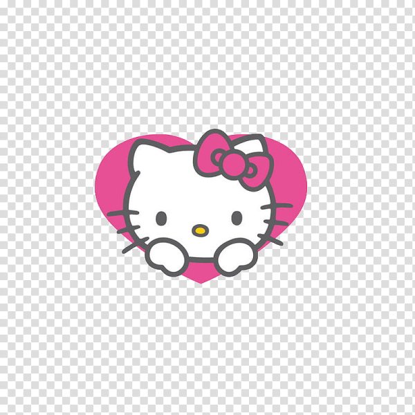 Hello Kitty на прозрачном фоне
