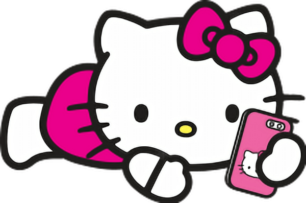 Стикеры Хэллоу Китти на прозрачном фоне