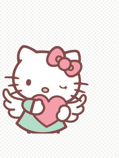 Hello Kitty на прозрачном фоне