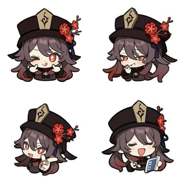 Стикеры Геншин Импакт Чиби ху Тао