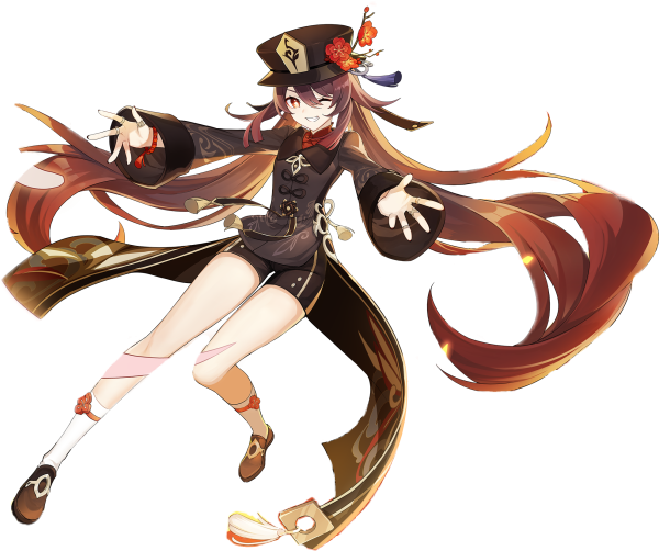 Призрак ху Тао на прозрачном фоне