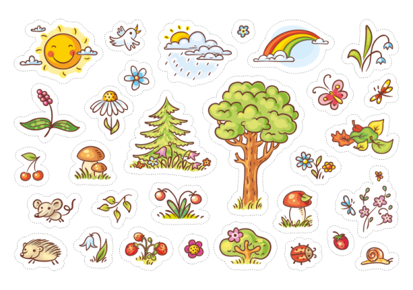 Красивые наклейки с природой