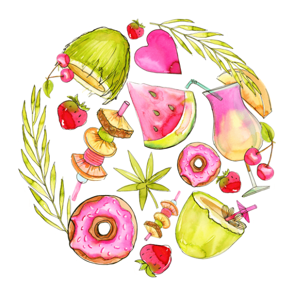 Красивые летние Стикеры