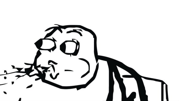 Мем выплевывает еду