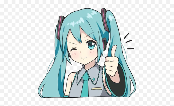 Hatsune Miku Стикеры телеграмм