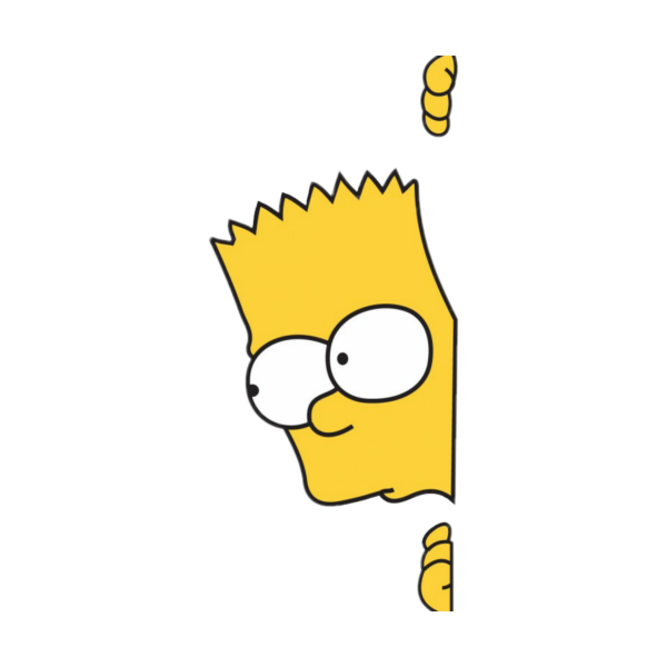 Барт симпсон выглядывает