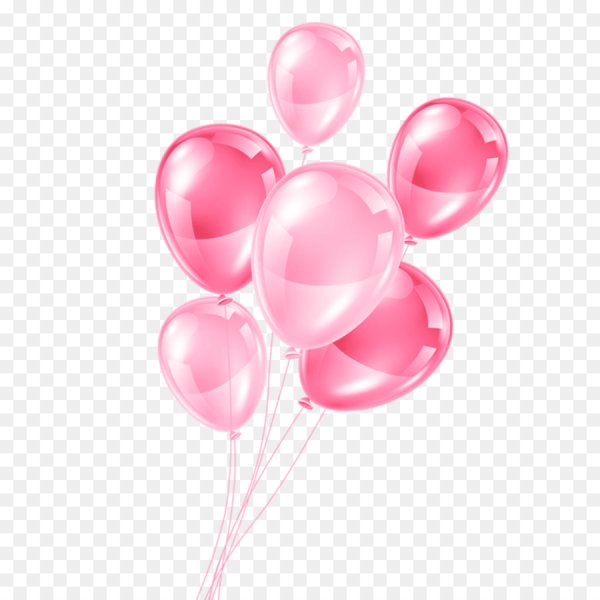 Воздушные шарики на прозрачном фоне