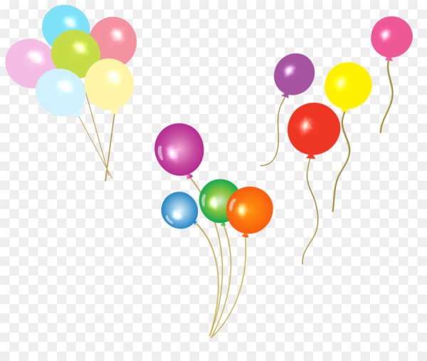 Стикер с воздушными шарами