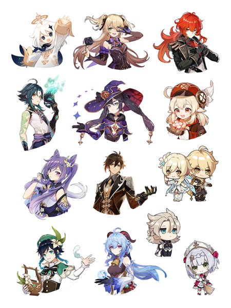 Стикеры Геншин Импакт Сяо