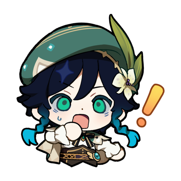 Венти Геншин Импакт Чиби Стикеры