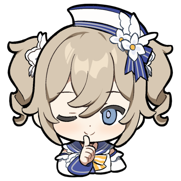 Геншин Импакт стикер Барбара Чиби