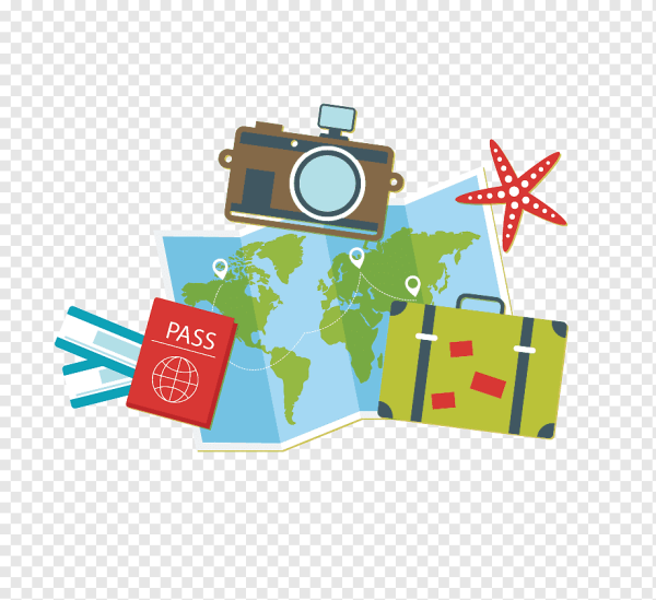 Туризм на прозрачном фоне