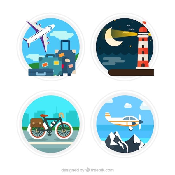 Наклейка (стикер) путешествия