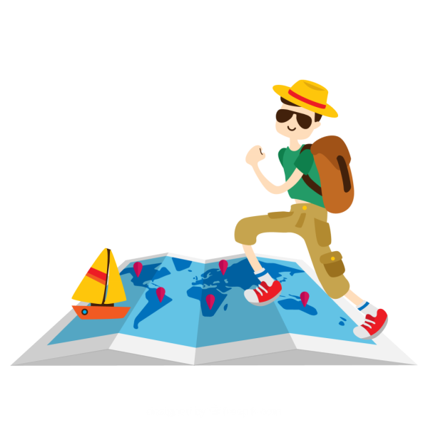 Туризм на прозрачном фоне