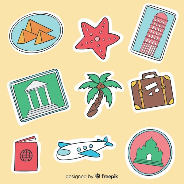 Стикеры на тему путешествие