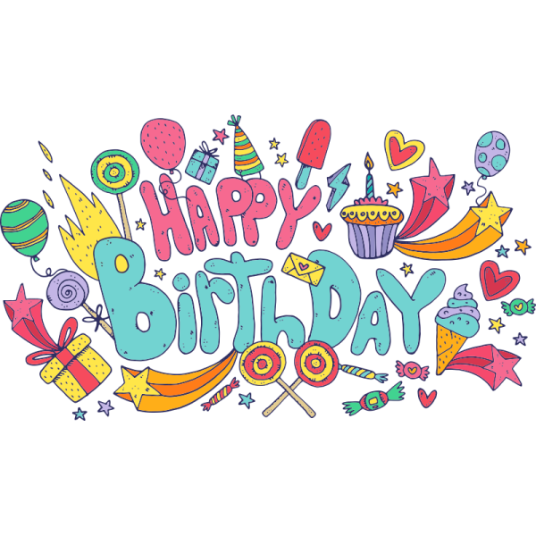 Наклейки "день рождения"