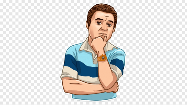 Задумчивый стикер