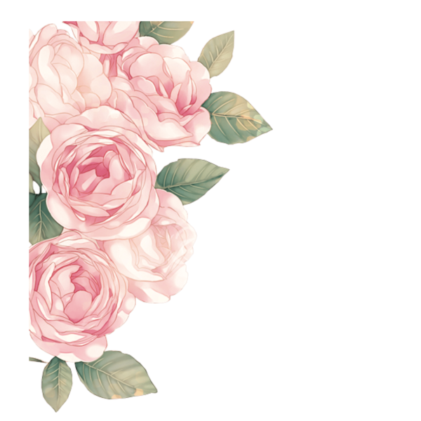 Роза акварель на белом фоне