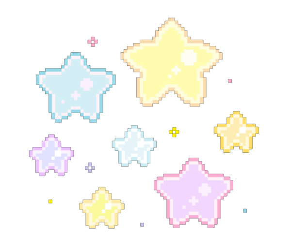 Милые звездочки без фона