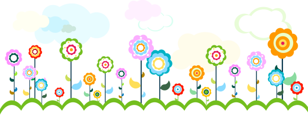 Векторные цветы детские