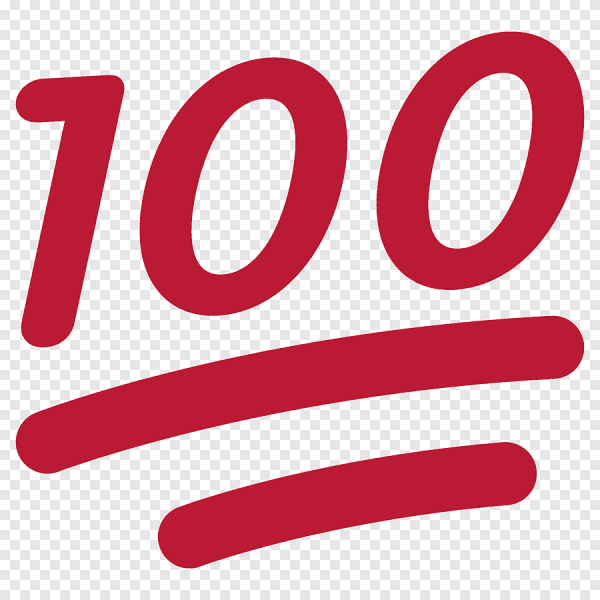 100 На прозрачном фоне