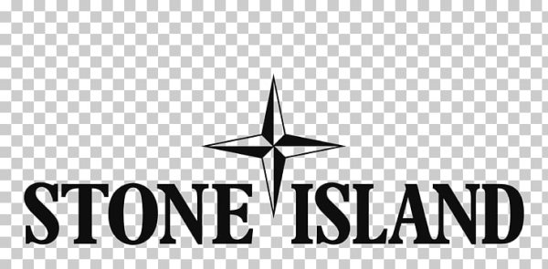 Stone Island логотип черно белый