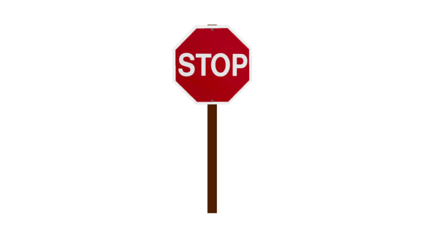 Знак stop на прозрачном фоне