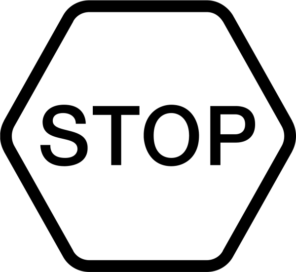 Знак стоп прозрачный