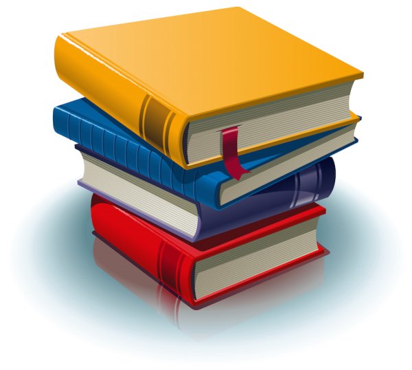 Иллюстрация книжные стопки