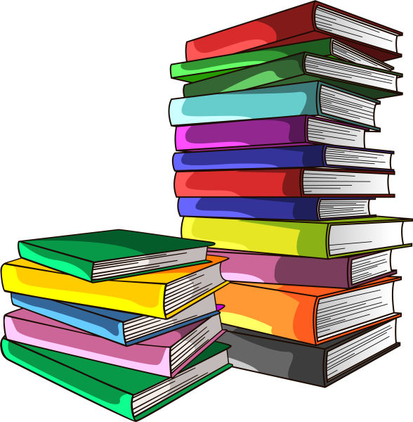 Стопка книг на прозрачном фоне