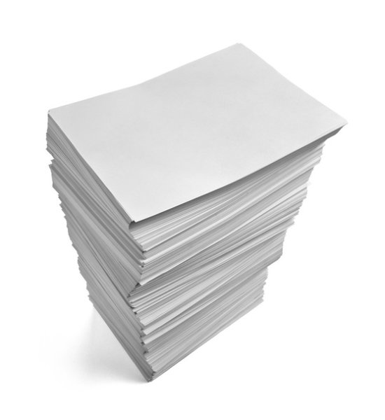 Стопка чистой бумаги